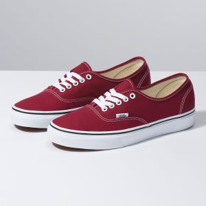 Vans Bayan Spor Ayakkabı Authentic Kırmızı/Beyaz | 56557-751